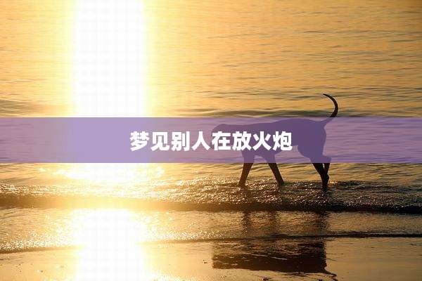 梦见别人在放火炮