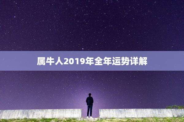 属牛人2019年全年运势详解