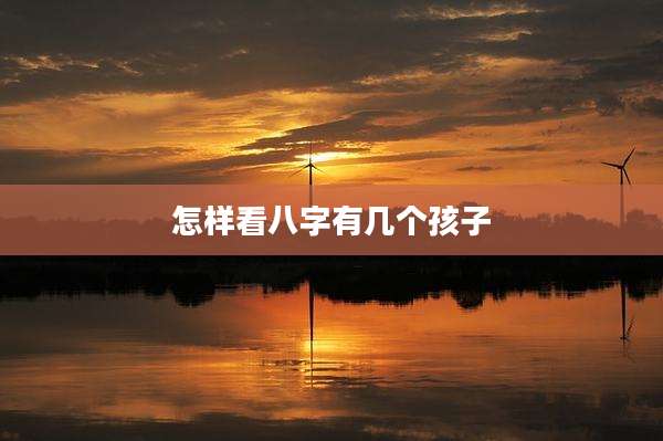 怎样看八字有几个孩子