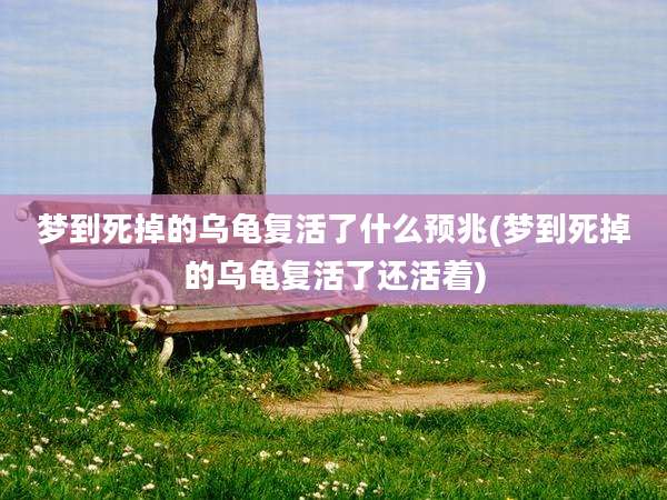 梦到死掉的乌龟复活了什么预兆(梦到死掉的乌龟复活了还活着)