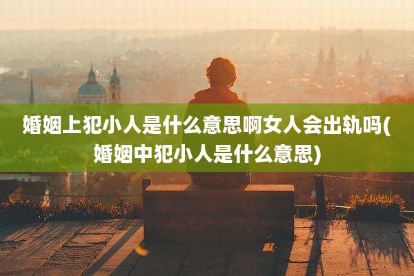 婚姻上犯小人是什么意思啊女人会出轨吗(婚姻中犯小人是什么意思)