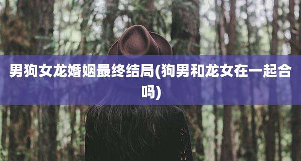 男狗女龙婚姻最终结局(狗男和龙女在一起合吗)