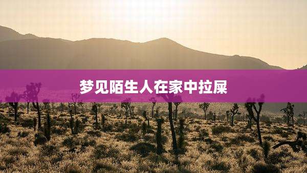 梦见陌生人在家中拉屎