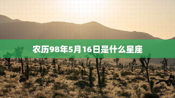 农历98年5月16日是什么星座