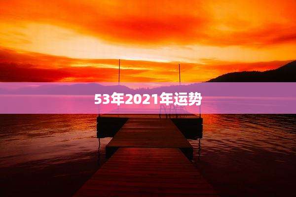 53年2021年运势