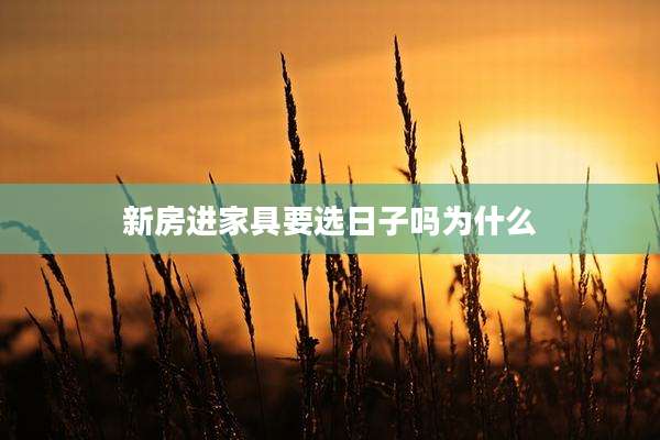 新房进家具要选日子吗为什么