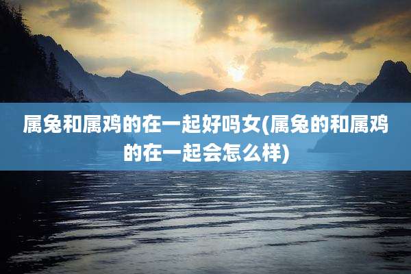 属兔和属鸡的在一起好吗女(属兔的和属鸡的在一起会怎么样)