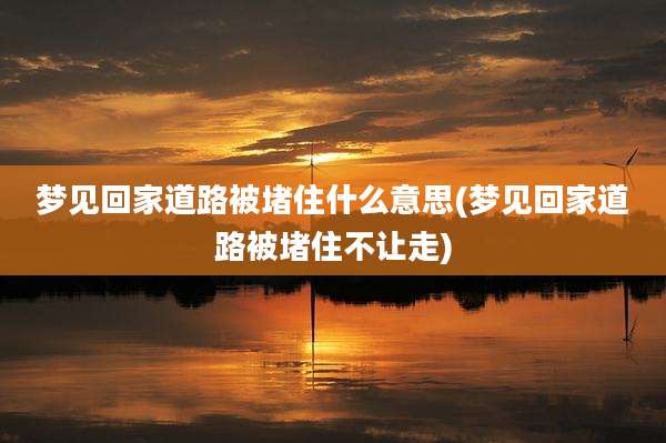 梦见回家道路被堵住什么意思(梦见回家道路被堵住不让走)