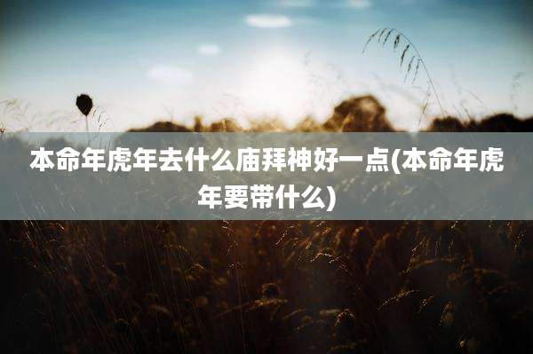 本命年虎年去什么庙拜神好一点(本命年虎年要带什么)