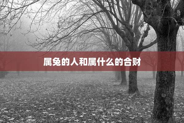 属兔的人和属什么的合财