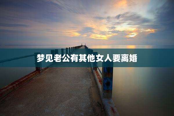 梦见老公有其他女人要离婚