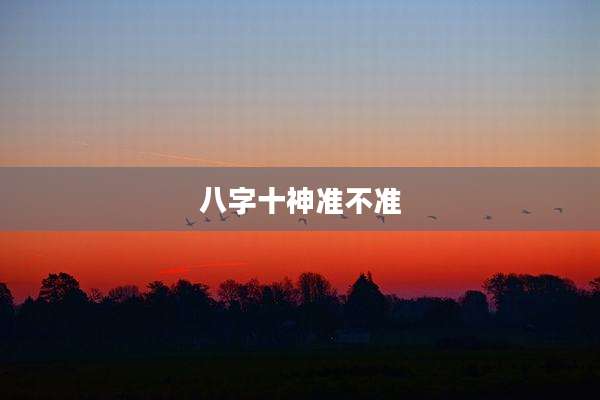 八字十神准不准