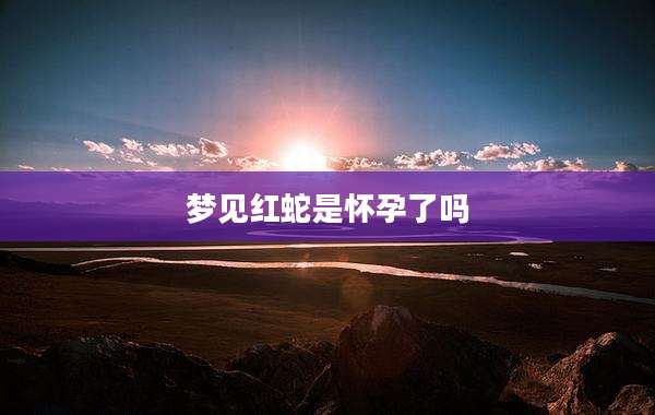 梦见红蛇是怀孕了吗