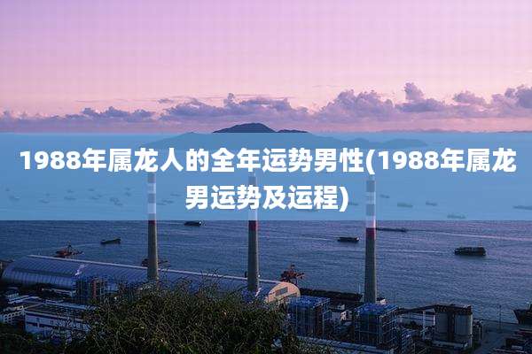 1988年属龙人的全年运势男性(1988年属龙男运势及运程)
