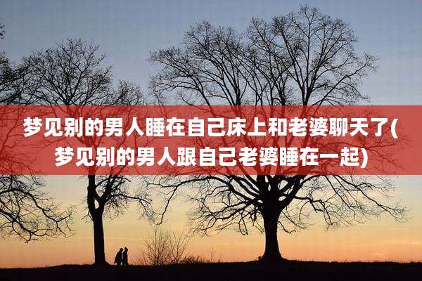 梦见别的男人睡在自己床上和老婆聊天了(梦见别的男人跟自己老婆睡在一起)