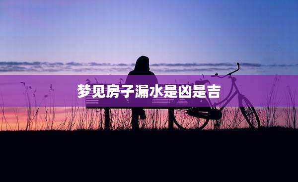 梦见房子漏水是凶是吉