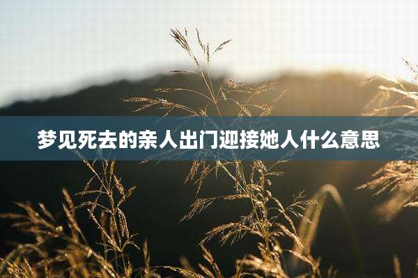 梦见死去的亲人出门迎接她人什么意思