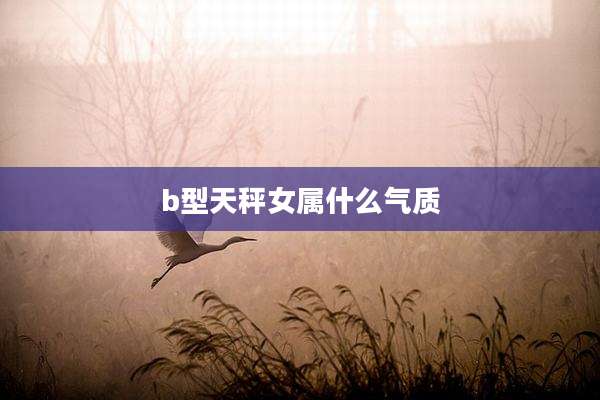 b型天秤女属什么气质