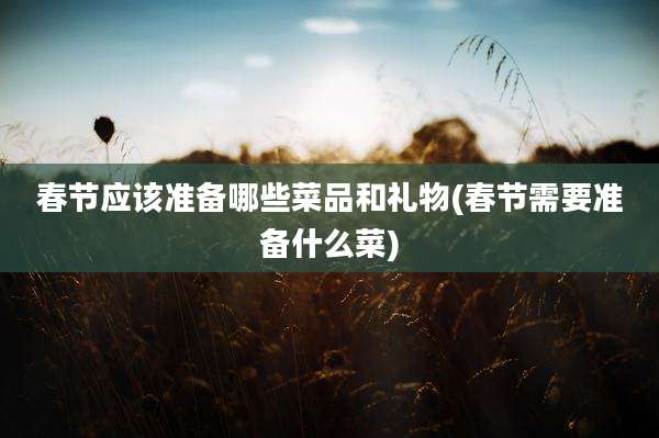 春节应该准备哪些菜品和礼物(春节需要准备什么菜)