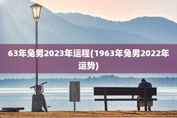 63年兔男2023年运程(1963年兔男2022年运势)