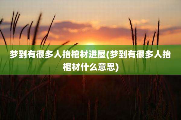 梦到有很多人抬棺材进屋(梦到有很多人抬棺材什么意思)