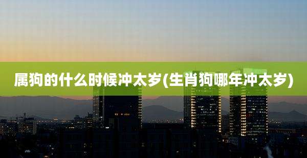 属狗的什么时候冲太岁(生肖狗哪年冲太岁)