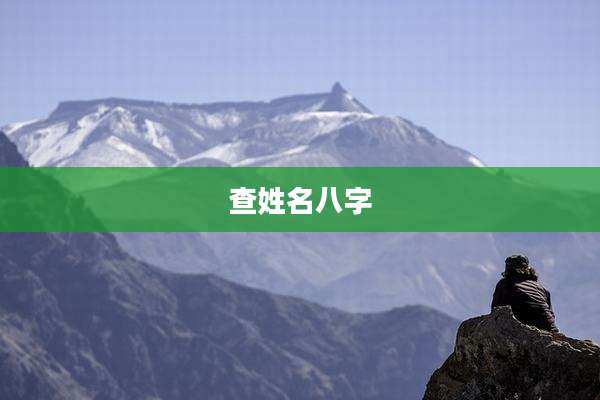 查姓名八字
