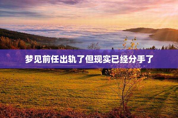梦见前任出轨了但现实已经分手了