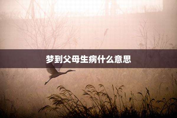 梦到父母生病什么意思