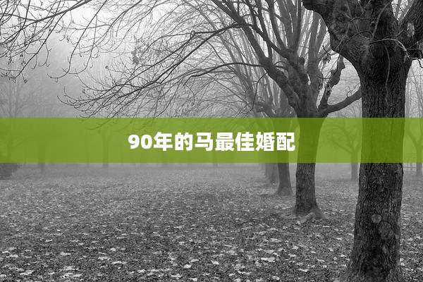 90年的马最佳婚配
