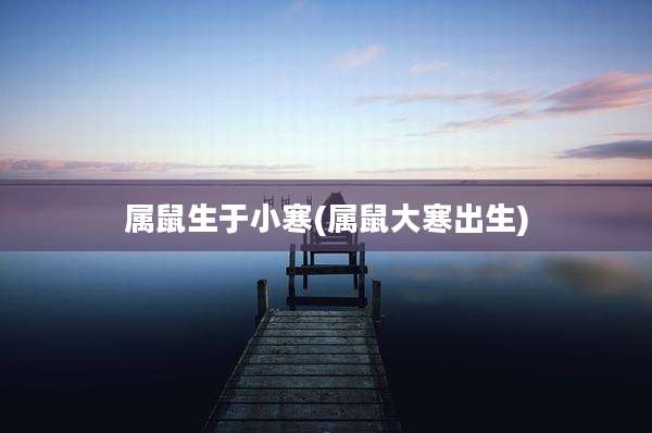 属鼠生于小寒(属鼠大寒出生)