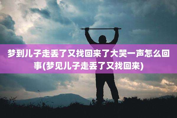 梦到儿子走丢了又找回来了大哭一声怎么回事(梦见儿子走丢了又找回来)