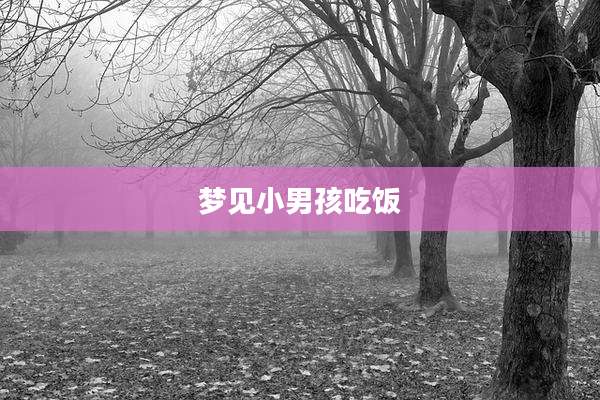 梦见小男孩吃饭