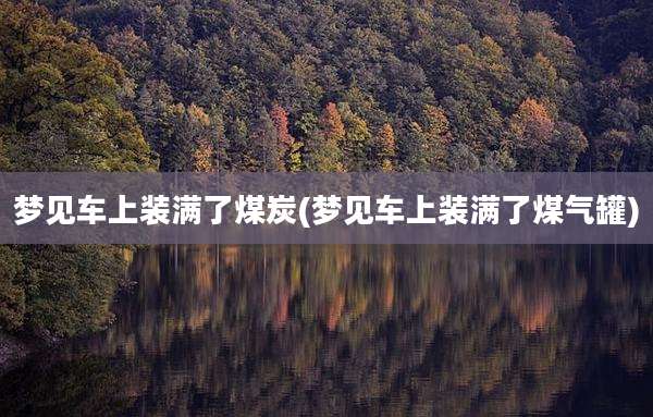 梦见车上装满了煤炭(梦见车上装满了煤气罐)