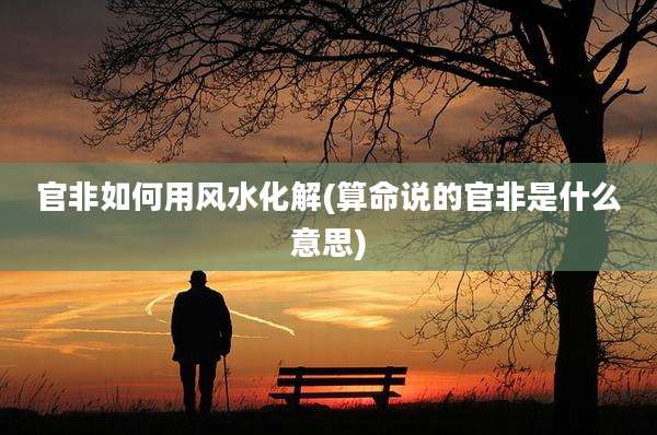 官非如何用风水化解(算命说的官非是什么意思)