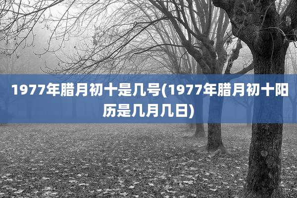 1977年腊月初十是几号(1977年腊月初十阳历是几月几日)