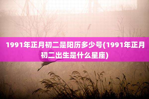 1991年正月初二是阳历多少号(1991年正月初二出生是什么星座)