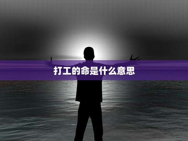 打工的命是什么意思