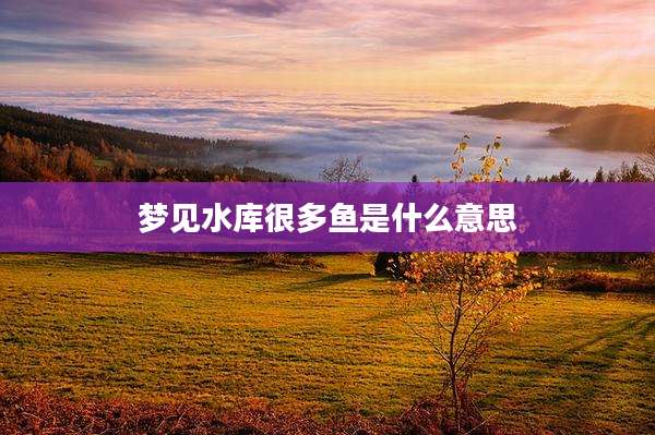 梦见水库很多鱼是什么意思