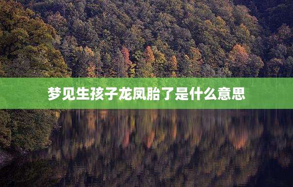 梦见生孩子龙凤胎了是什么意思