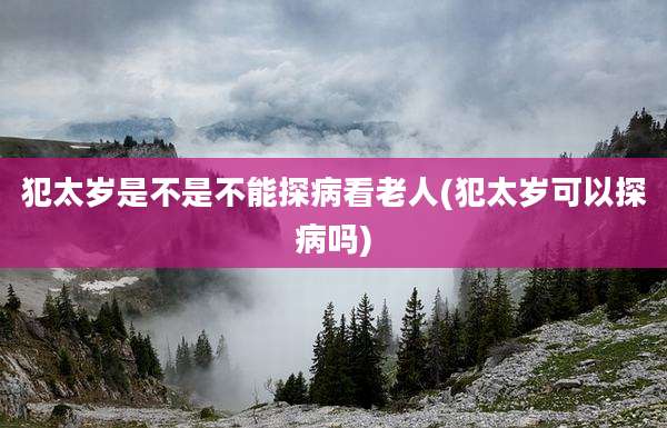 犯太岁是不是不能探病看老人(犯太岁可以探病吗)
