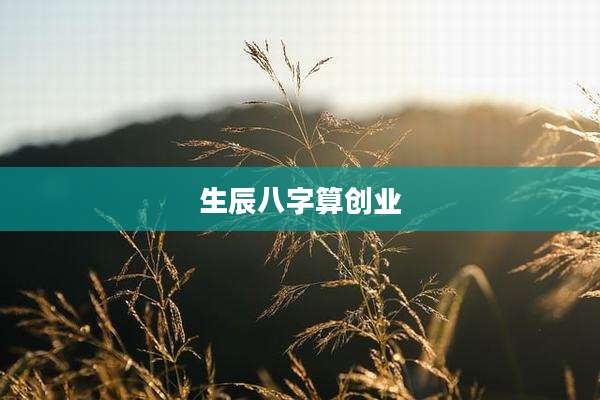 生辰八字算创业