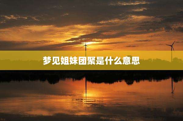 梦见姐妹团聚是什么意思