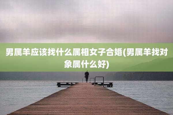 男属羊应该找什么属相女子合婚(男属羊找对象属什么好)