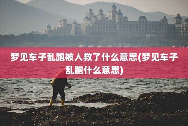 梦见车子乱跑被人救了什么意思(梦见车子乱跑什么意思)