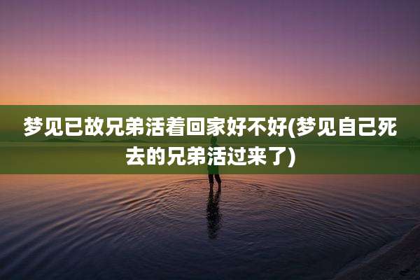 梦见已故兄弟活着回家好不好(梦见自己死去的兄弟活过来了)