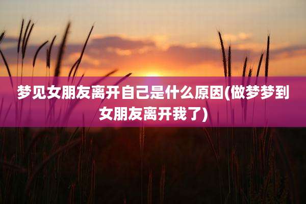 梦见女朋友离开自己是什么原因(做梦梦到女朋友离开我了)
