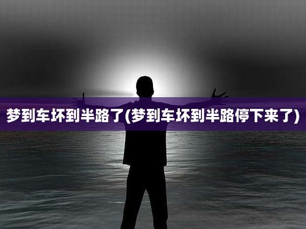 梦到车坏到半路了(梦到车坏到半路停下来了)