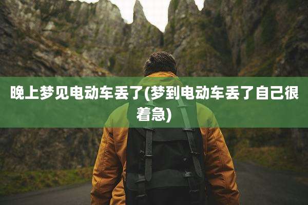 晚上梦见电动车丢了(梦到电动车丢了自己很着急)
