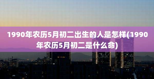 1990年农历5月初二出生的人是怎样(1990年农历5月初二是什么命)